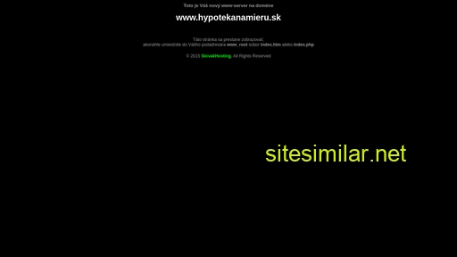 hypotekanamieru.sk alternative sites