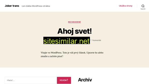 jokertrans.sk alternative sites
