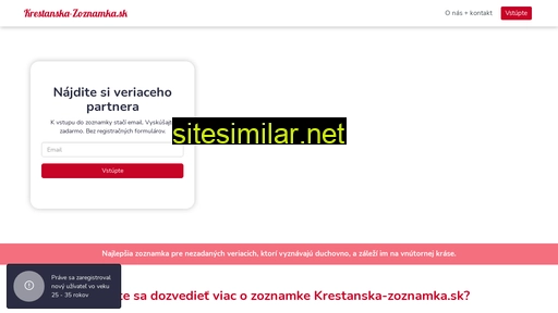 krestanska-zoznamka.sk alternative sites