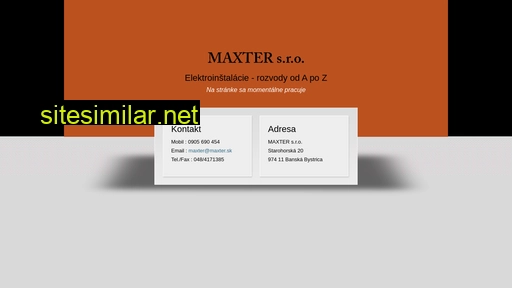 maxter.sk alternative sites