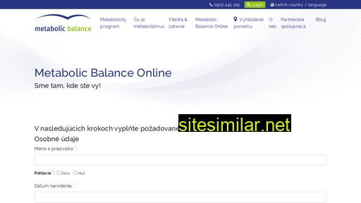 metabolic-balance-online.sk alternative sites