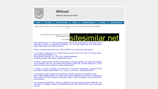 misnet.sk alternative sites