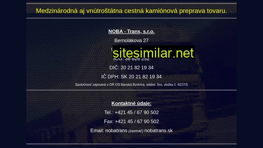 nobatrans.sk alternative sites