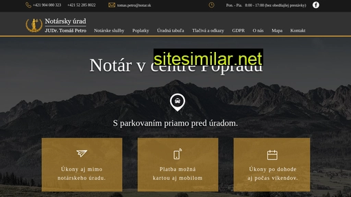 notar-poprad.sk alternative sites