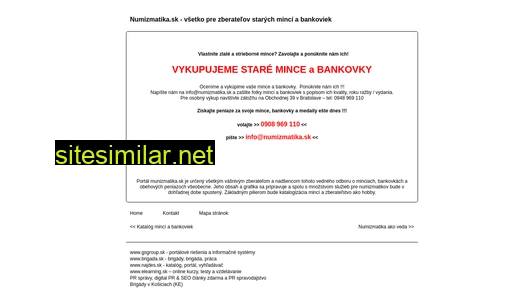 numizmatika.sk alternative sites