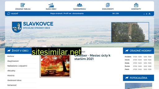 obecslavkovce.sk alternative sites