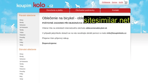 oblecenienabicykel.sk alternative sites