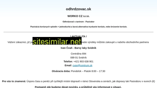 odhrdzovac.sk alternative sites