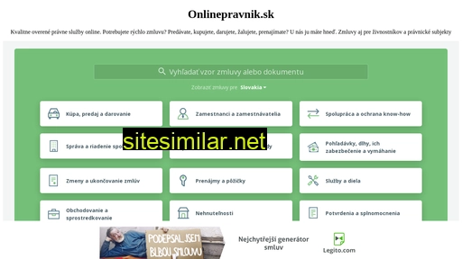 onlinepravnik.sk alternative sites