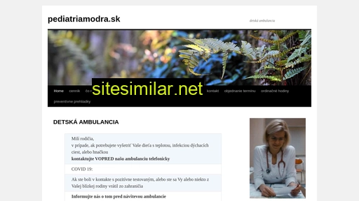pediatriamodra.sk alternative sites