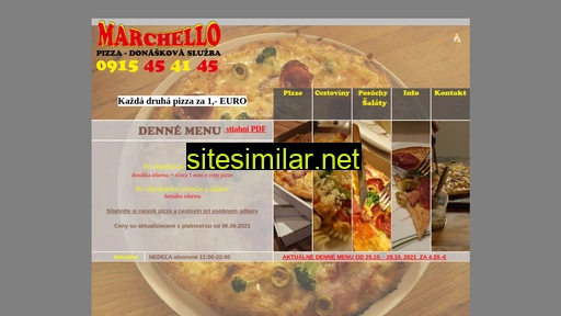 pizzamarchello.sk alternative sites