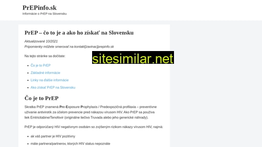 prepinfo.sk alternative sites