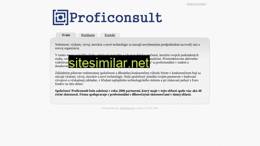 proficonsult.sk alternative sites