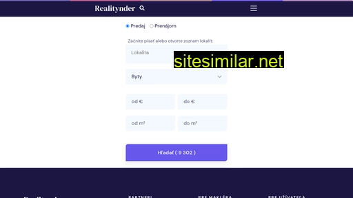 realitynder.sk alternative sites