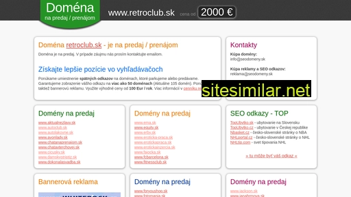 retroclub.sk alternative sites
