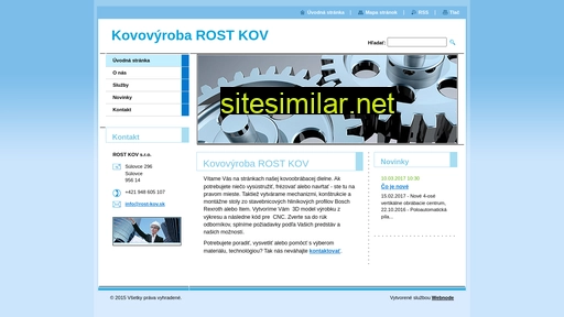 rost-kov.sk alternative sites
