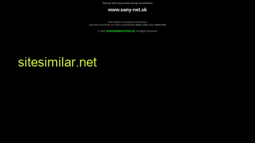 sany.sk alternative sites