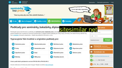 seminarkybezprace.sk alternative sites