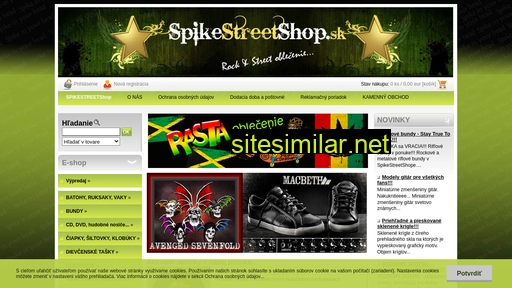 spikestreetshop.sk alternative sites