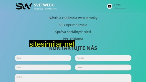 svetwebu.sk alternative sites