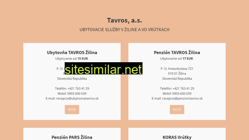 tavros.sk alternative sites