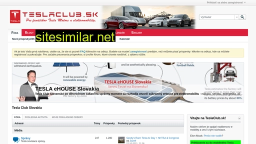 teslaclub.sk alternative sites