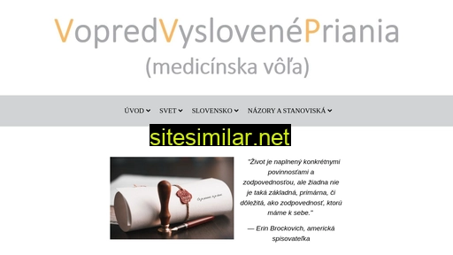 vopredvyslovenepriania.sk alternative sites