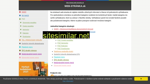 Web-stranka similar sites
