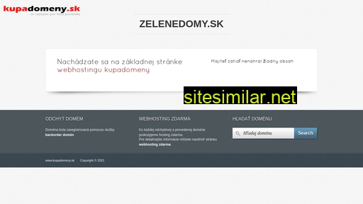 zelenedomy.sk alternative sites