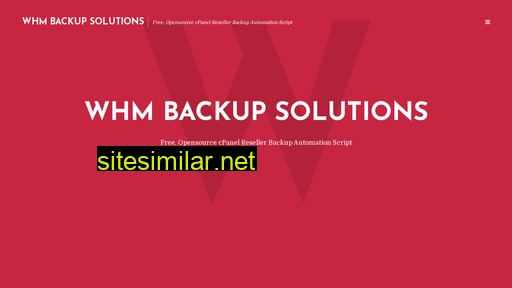 whmbackup.solutions alternative sites