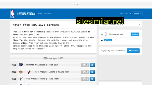live-nba.stream alternative sites