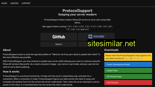 protocol.support alternative sites
