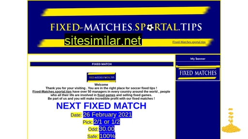 fixed-matches.sportal.tips alternative sites