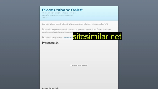 Ediciones-criticas similar sites