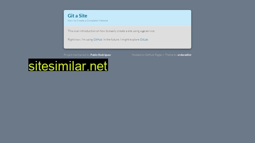 Git-a-site similar sites