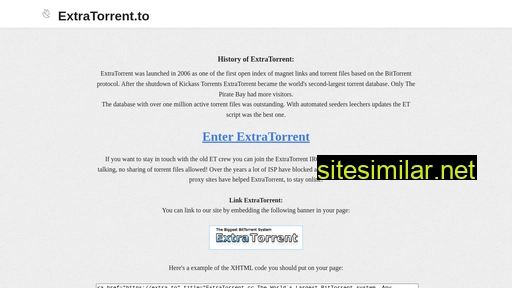 extratorrent.to alternative sites