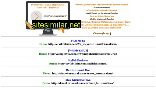 Demokurumsal similar sites