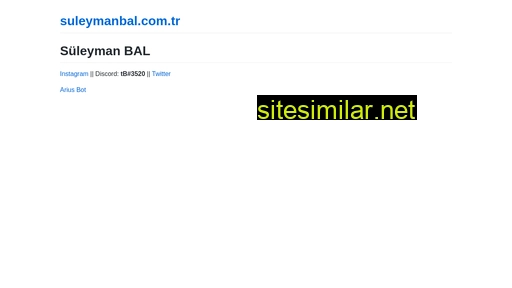 suleymanbal.com.tr alternative sites