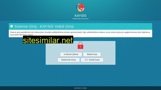 yetki.kaysis.gov.tr alternative sites