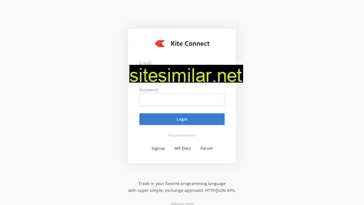 developers.kite.trade alternative sites