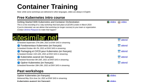 container.training alternative sites