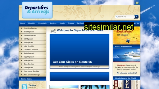 departuresandarrivals.travel alternative sites