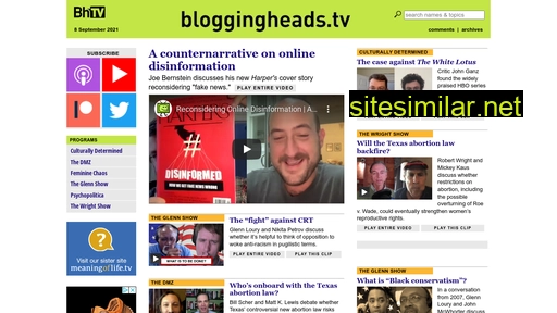 Bloggingheads similar sites