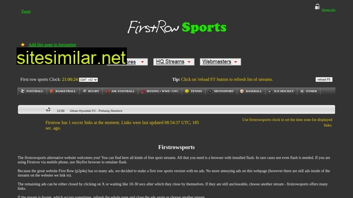 firstsrowsports.tv alternative sites