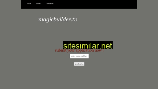 Magicbuilder similar sites