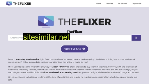 theflixer.tv alternative sites