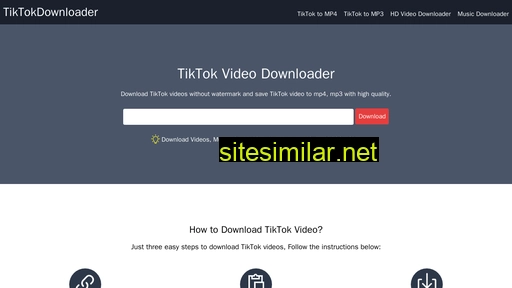 tiktokdownloader.tv alternative sites