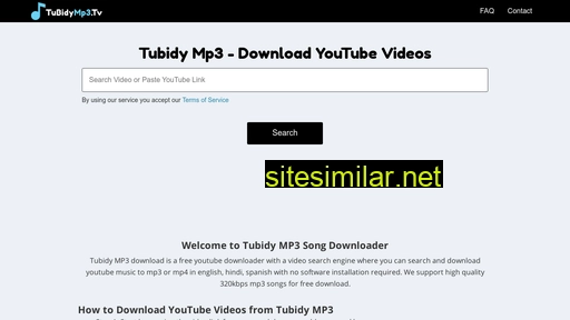 tubidymp3.tv alternative sites
