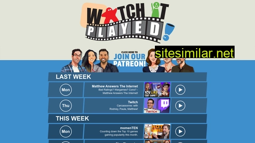 watchitplayed.tv alternative sites