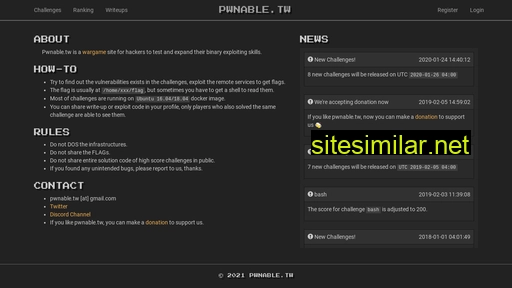 pwnable.tw alternative sites